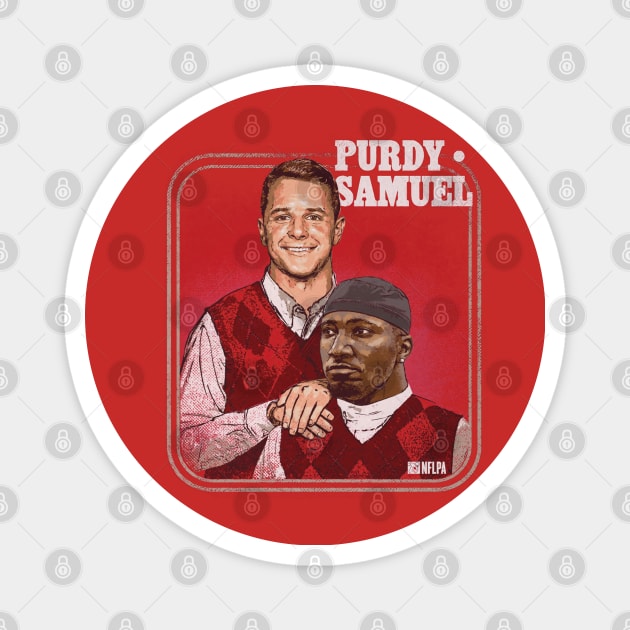 Brock Purdy & Deebo Samuel San Francisco Step Brothers Magnet by ClarityMacaws